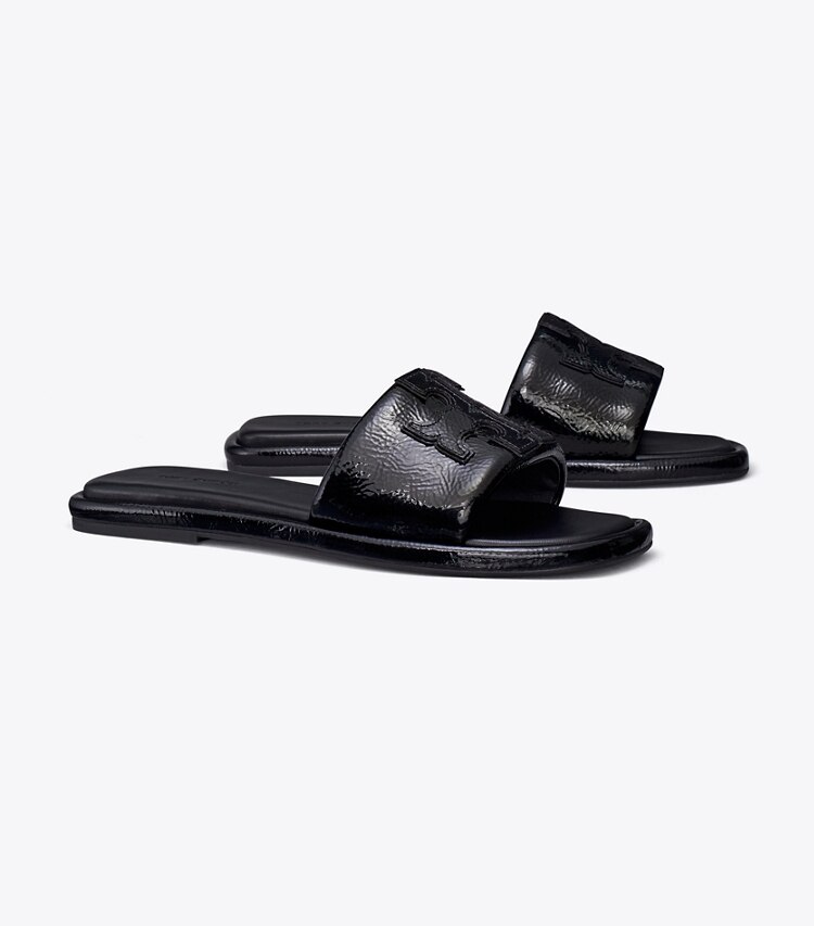 Tory Burch diseñador sandalias Sandalia deportiva doble T en PERFECT BLACK ángulo