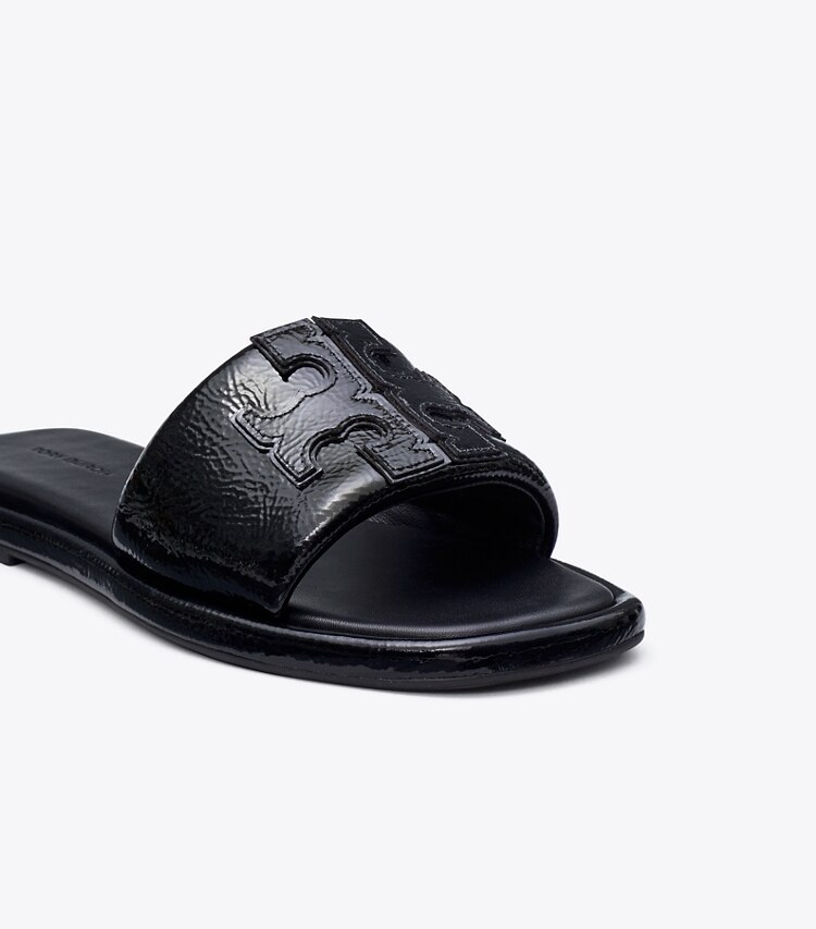 Tory Burch diseñador sandalias Sandalia deportiva doble T en PERFECT BLACK detalle