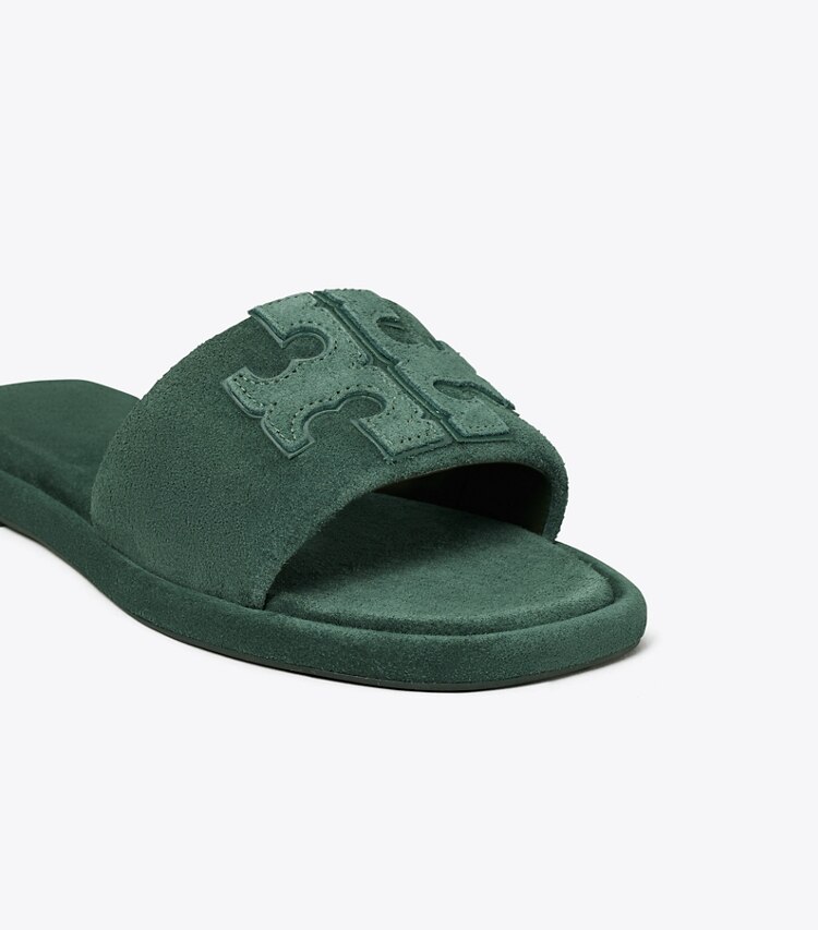 Tory Burch diseñador sandalias Sandalia deportiva doble T en WARM TEAL / WARM TEAL detalle