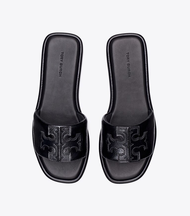 Tory Burch diseñador sandalias Sandalia deportiva doble T en PERFECT BLACK vista superior