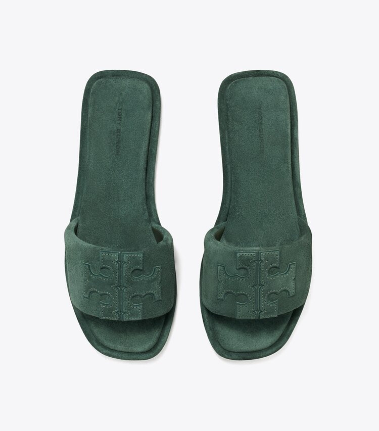 Tory Burch diseñador sandalias Sandalia deportiva doble T en WARM TEAL / WARM TEAL vista superior