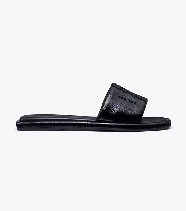 Tory Burch diseñador sandalias Sandalia deportiva doble T en PERFECT BLACK lateral