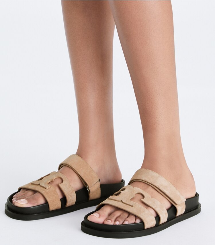 Tory Burch diseñador sandalias Sandalia deportiva Ines en MALVA / PERFECT BLACK adicional en modelo