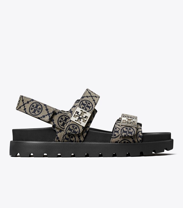 Tory Burch diseñador sandalias Sandalia deportiva Mellow con monograma en forma de T en T MONOGRAM PERFECT NAVY lateral