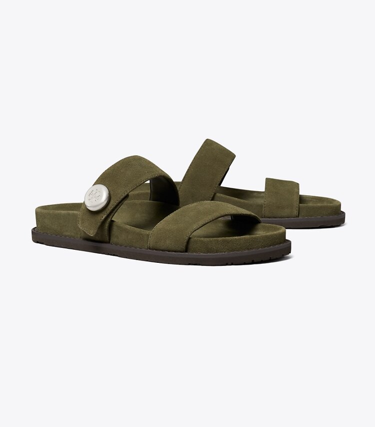 Tory Burch diseñador sandalias Sandalia deportiva Romy en DARK OLIVE ángulo