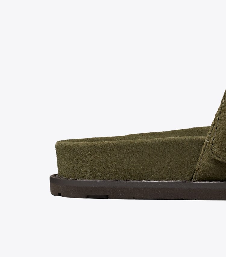 Tory Burch diseñador sandalias Sandalia deportiva Romy en DARK OLIVE detalle