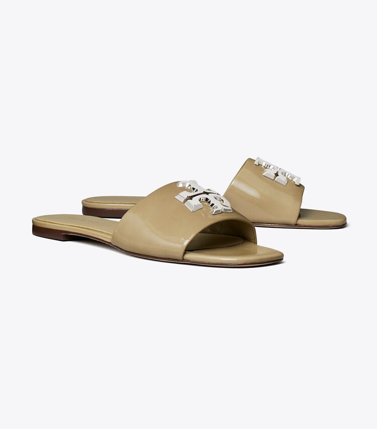 Tory Burch diseñador sandalias Sandalia Eleanor en PALO SANTO / SILVER ángulo
