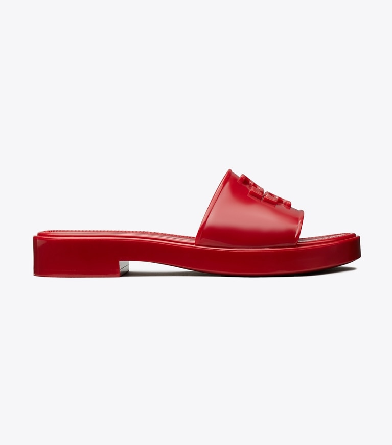 Tory Burch diseñador sandalias Sandalia Eleanor Jelly en TORY RED lateral