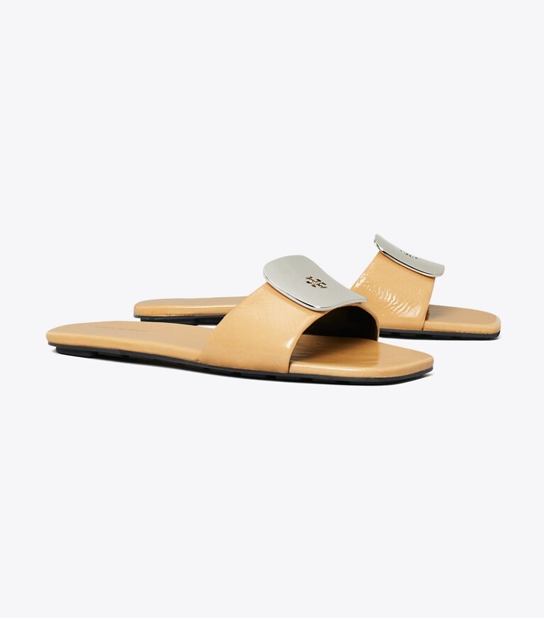 Tory Burch diseñador sandalias Sandalia Georgia en Biscotti ángulo