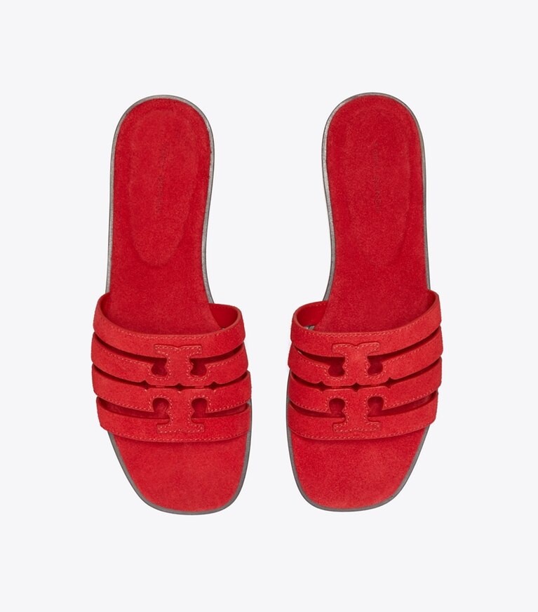 Tory Burch diseñador sandalias Sandalia Ines tipo slide en TOUCAN RED / TOUCAN RED vista superior