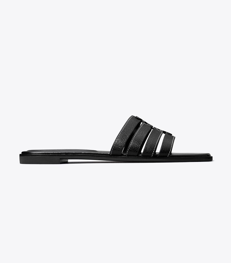 Tory Burch diseñador sandalias Sandalia Ines tipo slide en PERFECT BLACK / PERFECT BLACK lateral