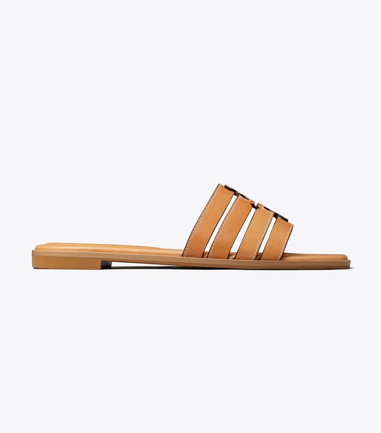 Tory Burch diseñador sandalias Sandalia Ines tipo slide en CAMELLO lateral