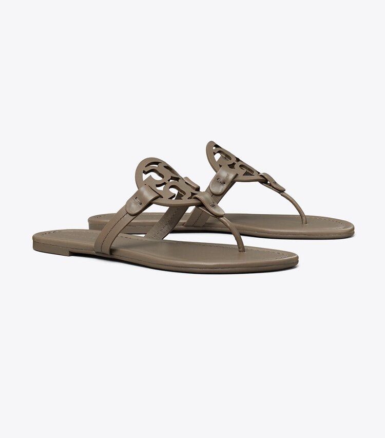 Tory Burch diseñador sandalias Sandalia Miller en SMOKY BROWN ángulo