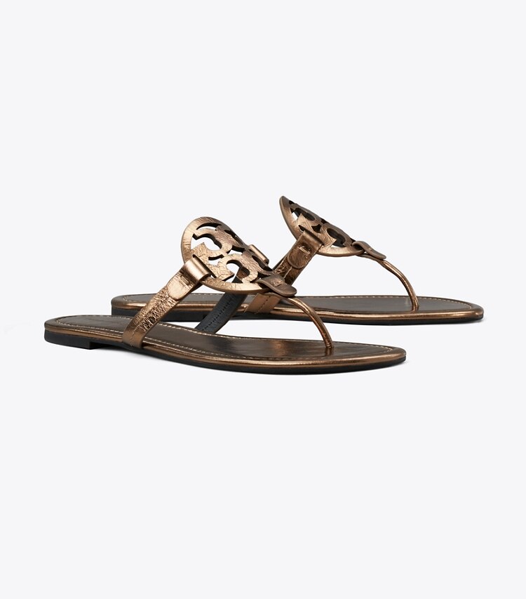 Tory Burch diseñador sandalias Sandalia Miller en COPPER FREEZE ángulo