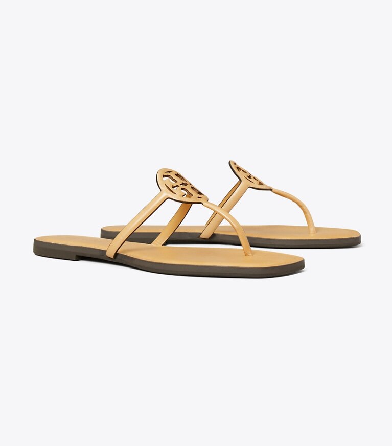 Tory Burch diseñador sandalias Sandalia Miller Capri en HONEYCOMB TAN ángulo