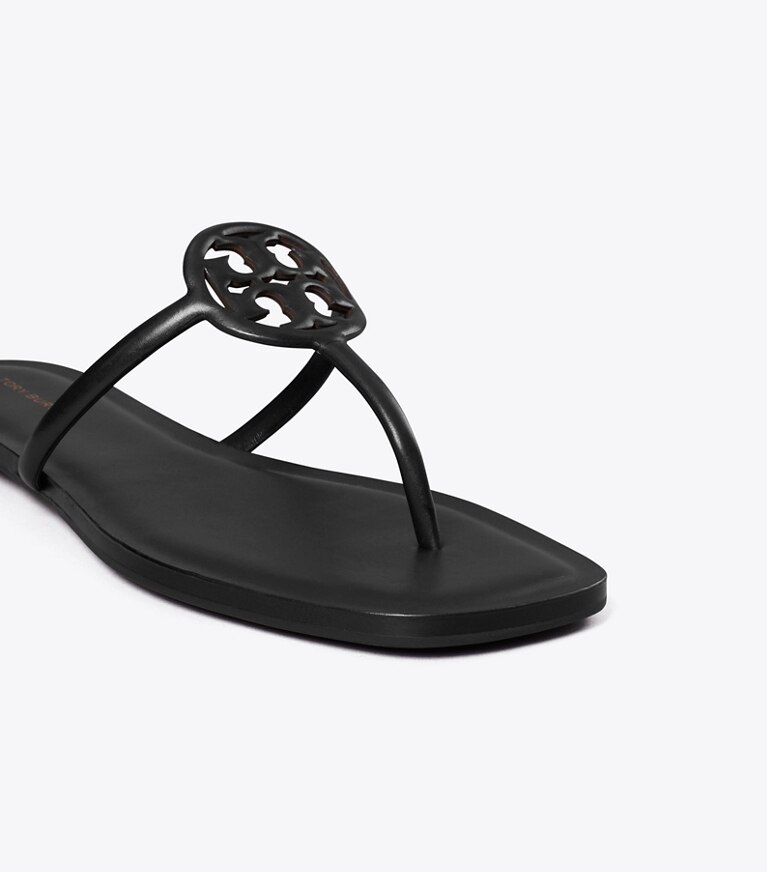 Tory Burch diseñador sandalias Sandalia Miller Capri en PERFECT BLACK detalle