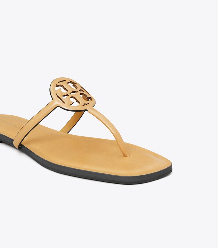 Tory Burch diseñador sandalias Sandalia Miller Capri en HONEYCOMB TAN detalle