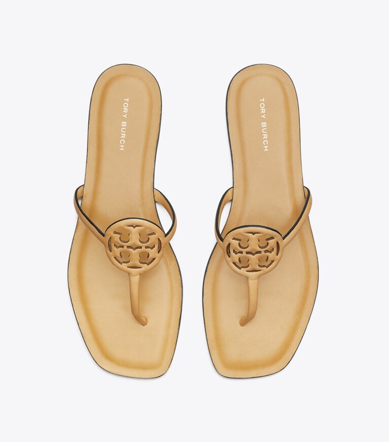 Tory Burch diseñador sandalias Sandalia Miller Capri en HONEYCOMB TAN vista superior