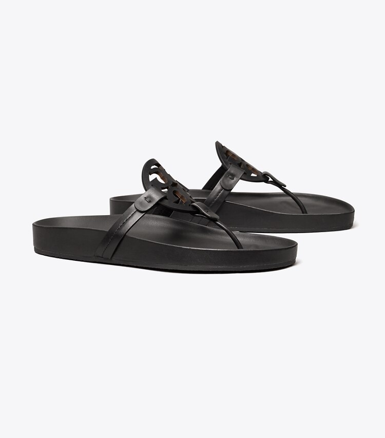 Tory Burch diseñador sandalias Sandalia Miller Cloud en PERFECT BLACK ángulo