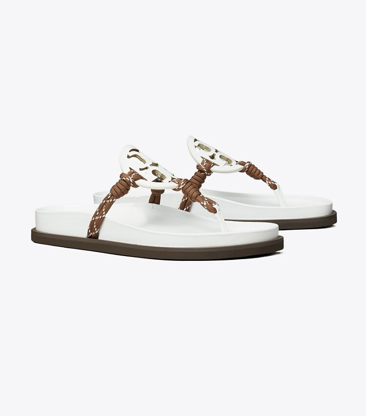 Tory Burch diseñador sandalias Sandalia Miller Cloud Rope en CLOUD / COCOA MULTI ángulo
