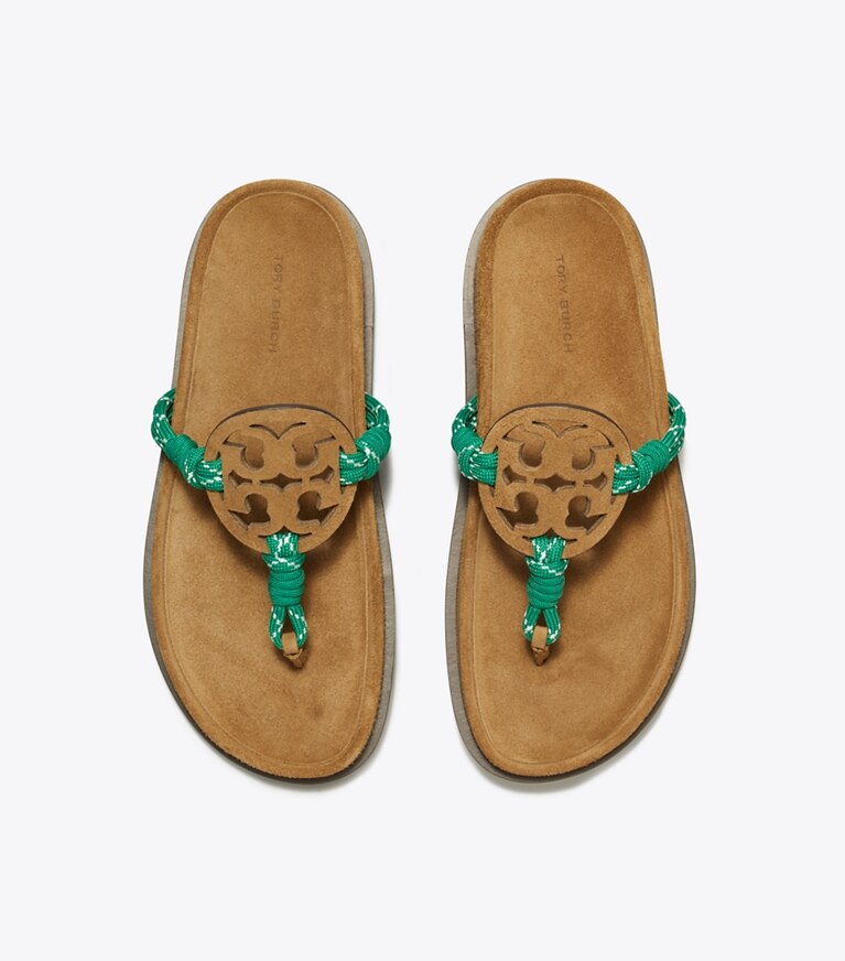 Tory Burch diseñador sandalias Sandalia Miller Cloud Rope en ALCE / GREEN MULTI vista superior