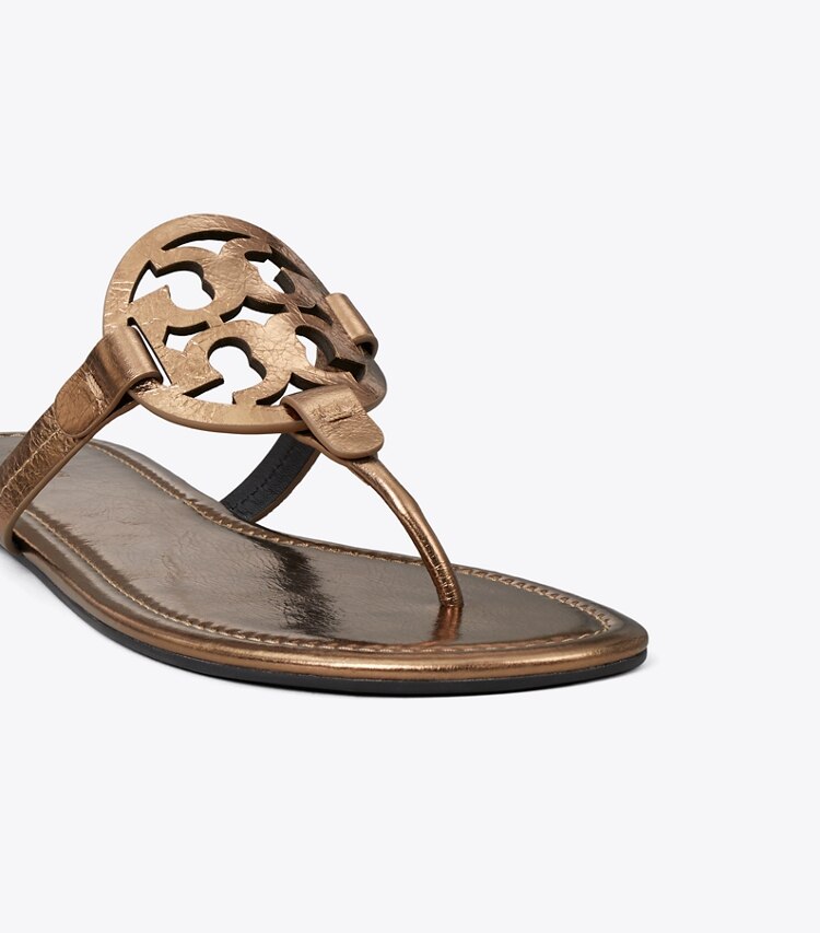 Tory Burch diseñador sandalias Sandalia Miller en COPPER FREEZE detalle