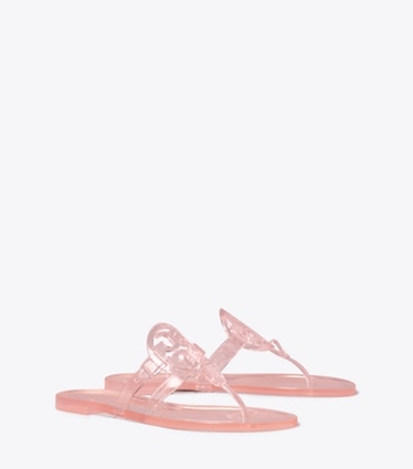 Tory Burch diseñador sandalias Sandalia Miller Jelly en PINK ángulo