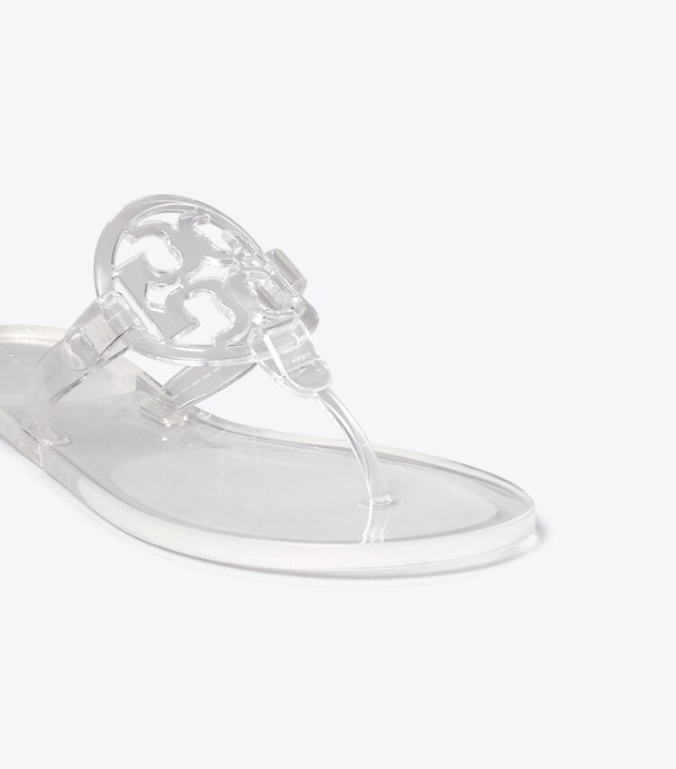 Tory Burch diseñador sandalias Sandalia Miller Jelly en CLEAR detalle