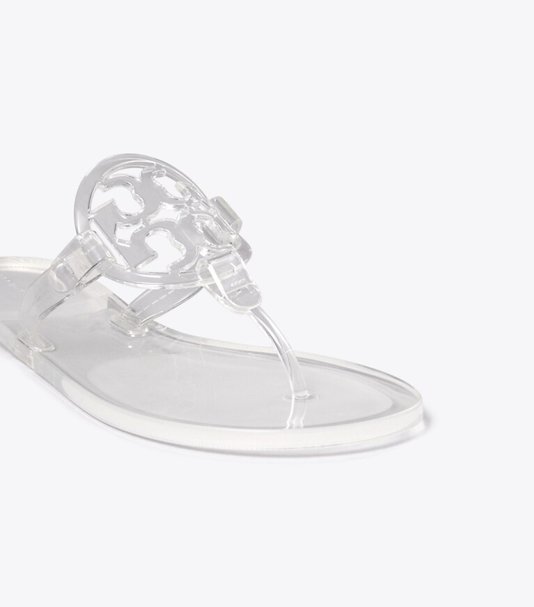 Tory Burch diseñador sandalias Sandalia Miller Jelly en CLEAR detalle