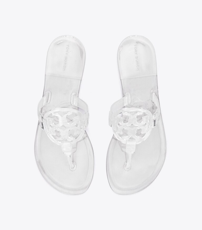 Tory Burch diseñador sandalias Sandalia Miller Jelly en CLEAR vista superior