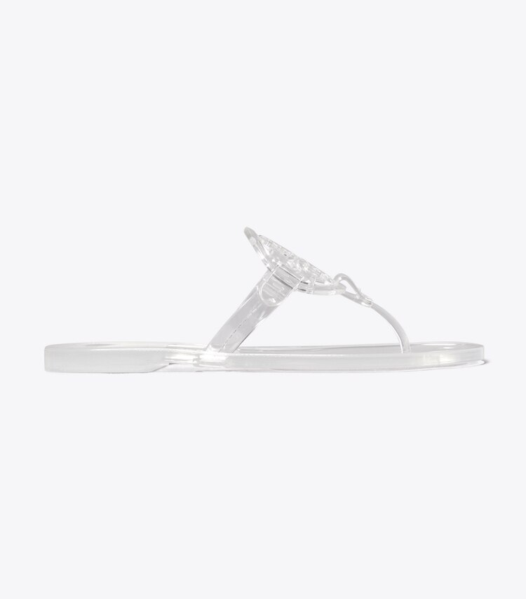 Tory Burch diseñador sandalias Sandalia Miller Jelly en CLEAR lateral