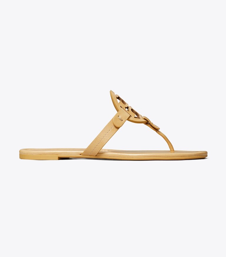 Tory Burch diseñador sandalias Sandalia Miller en HONEYCOMB TAN lateral