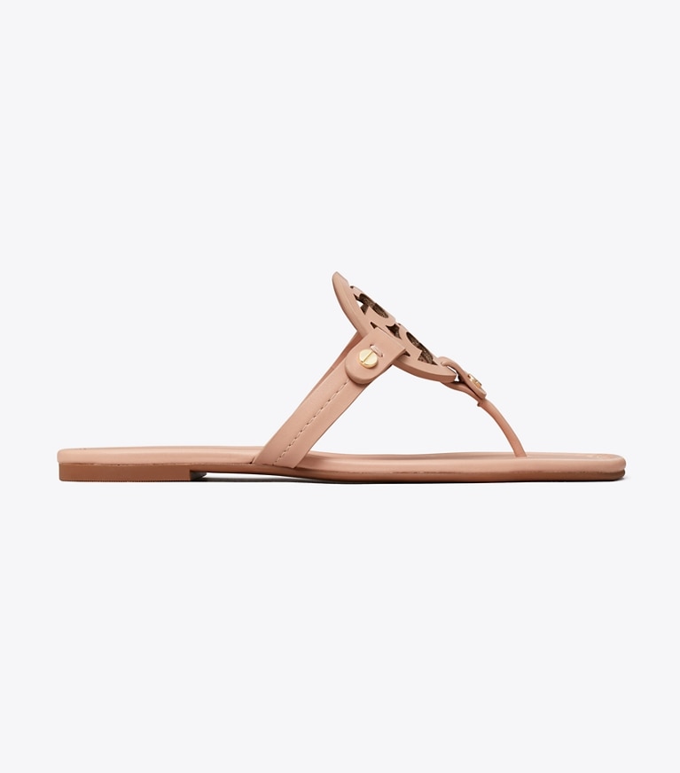 Tory Burch diseñador sandalias Sandalia Miller en Light Sand lateral