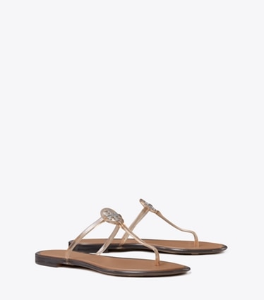 Tory Burch diseñador sandalias Sandalia mini Miller Jelly en TRANSPARENT LIGHT COCOA ángulo