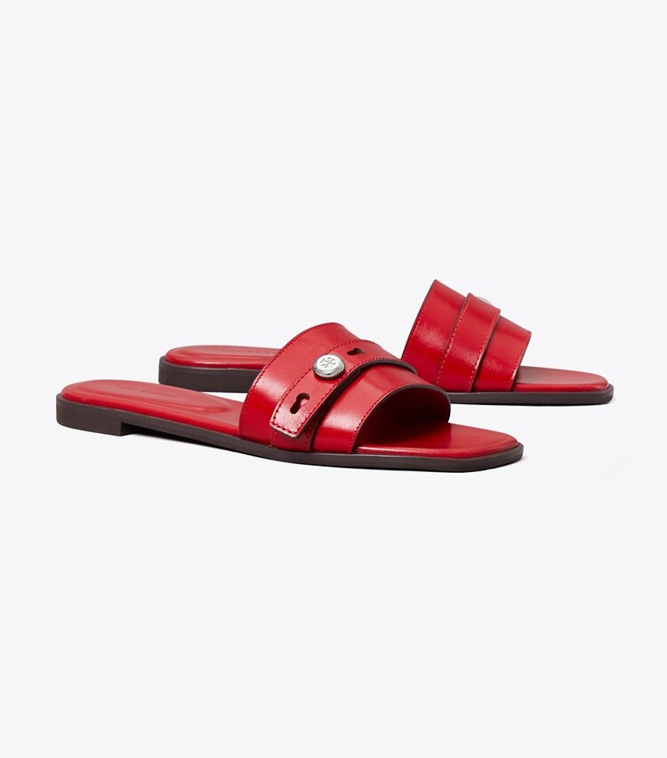 Tory Burch diseñador sandalias Sandalia Romy en TOUCAN RED ángulo