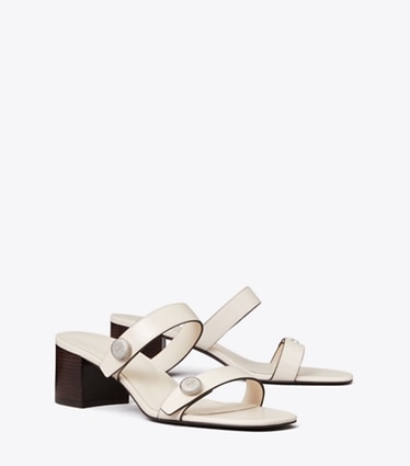 Tory Burch diseñador sandalias Sandalia Romy City en LIGHT CREAM ángulo