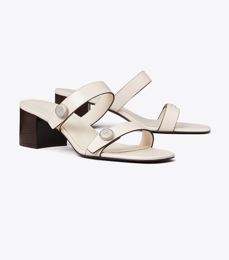 Tory Burch diseñador sandalias Sandalia Romy City en LIGHT CREAM ángulo