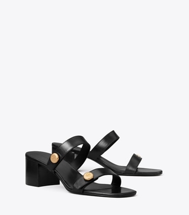 Tory Burch diseñador sandalias Sandalia Romy City en PERFECT BLACK ángulo