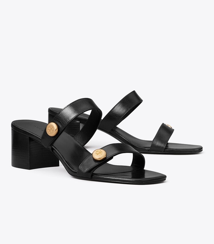 Tory Burch diseñador sandalias Sandalia Romy City en PERFECT BLACK ángulo