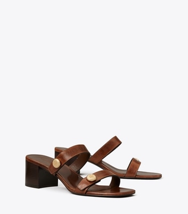 Tory Burch diseñador sandalias Sandalia Romy City en MILK CHOCOLATE ángulo