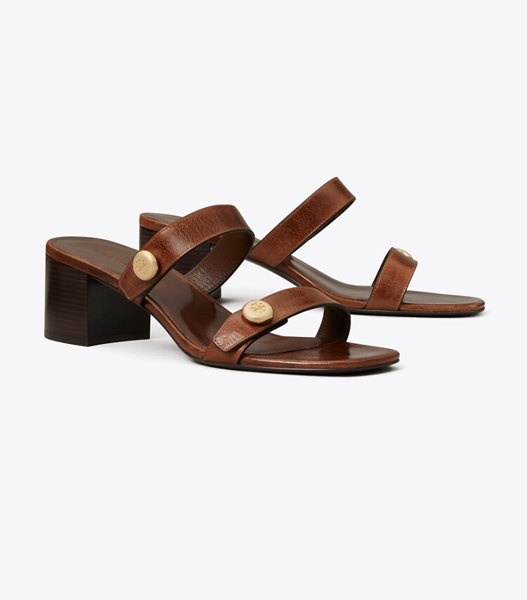 Tory Burch diseñador sandalias Sandalia Romy City en MILK CHOCOLATE ángulo