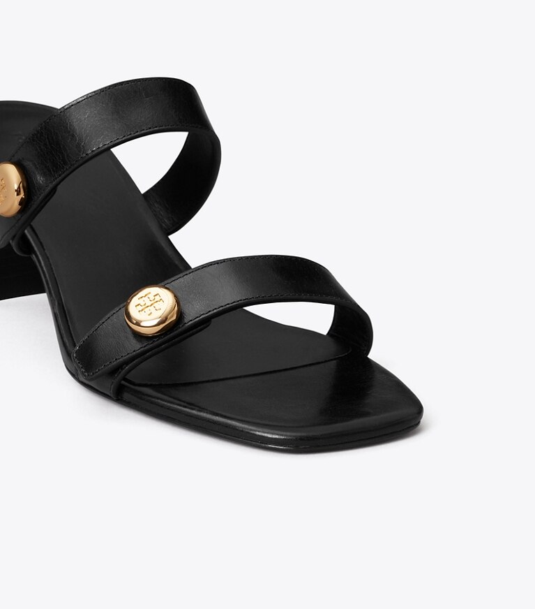Tory Burch diseñador sandalias Sandalia Romy City en PERFECT BLACK detalle