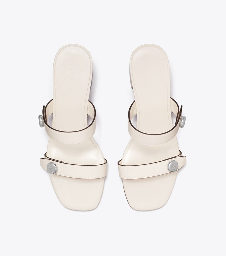 Tory Burch diseñador sandalias Sandalia Romy City en LIGHT CREAM vista superior