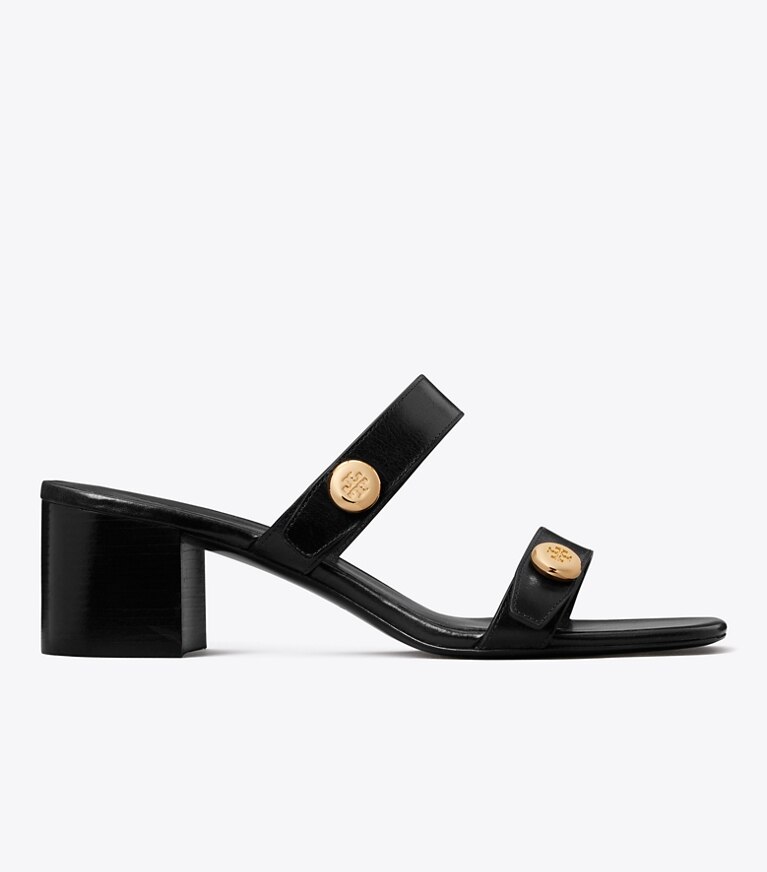 Tory Burch diseñador sandalias Sandalia Romy City en PERFECT BLACK lateral