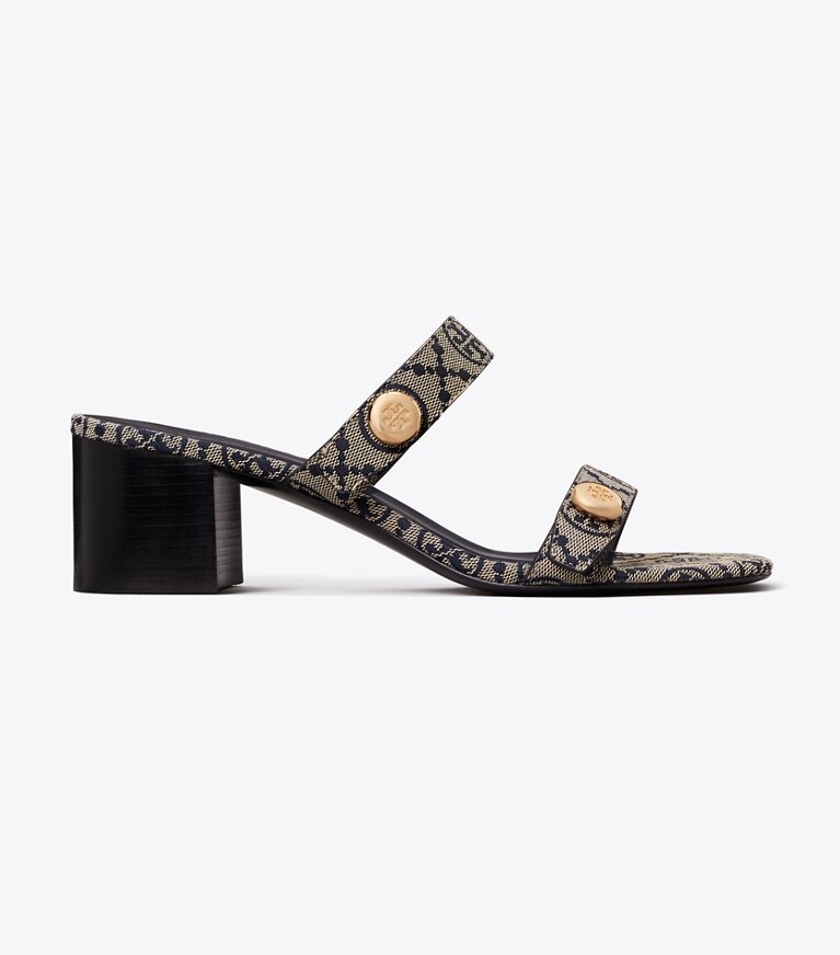 Tory Burch diseñador sandalias Sandalia Romy City en T MONO PERFECT NAVY lateral