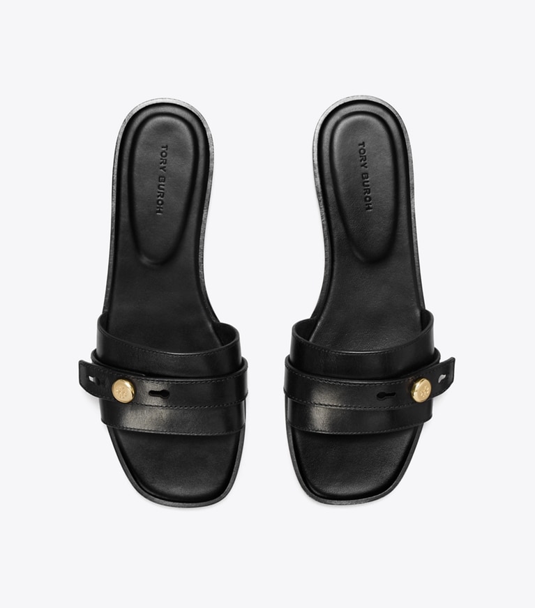 Tory Burch diseñador sandalias Sandalia Romy en PERFECT BLACK vista superior
