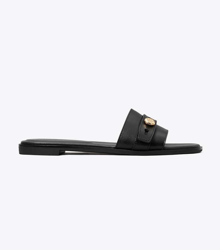Tory Burch diseñador sandalias Sandalia Romy en PERFECT BLACK lateral