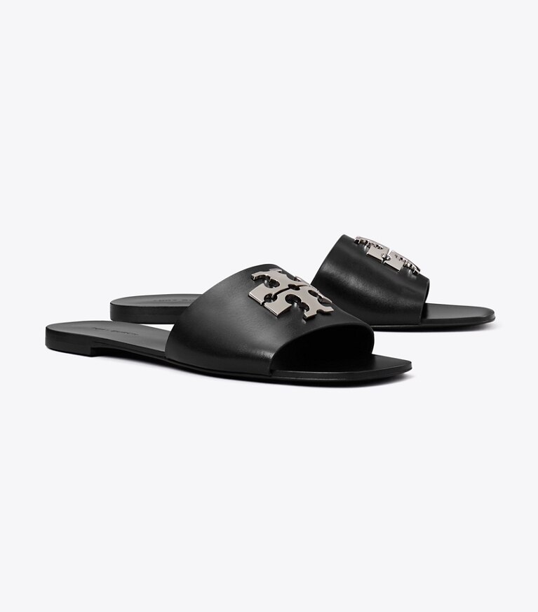 Tory Burch diseñador sandalias Sandalias Charlie Cuoio en PERFECT BLACK ángulo