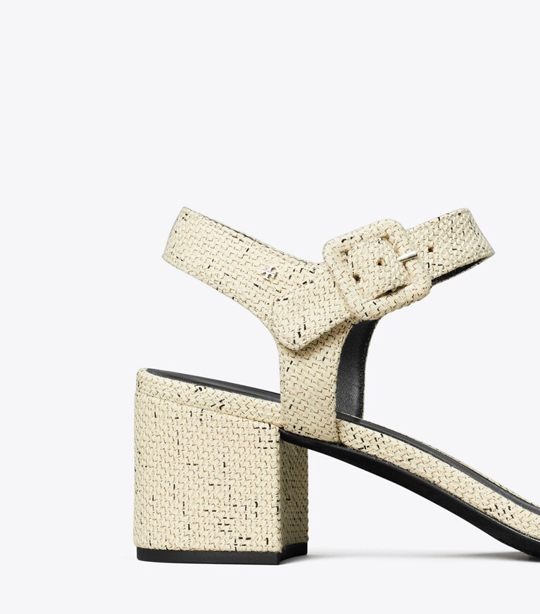 Tory Burch diseñador sandalias Sandalias City doble T en GRAIN detalle