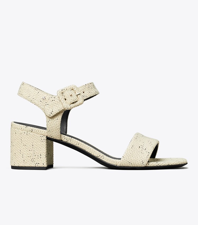 Tory Burch diseñador sandalias Sandalias City doble T en GRAIN lateral